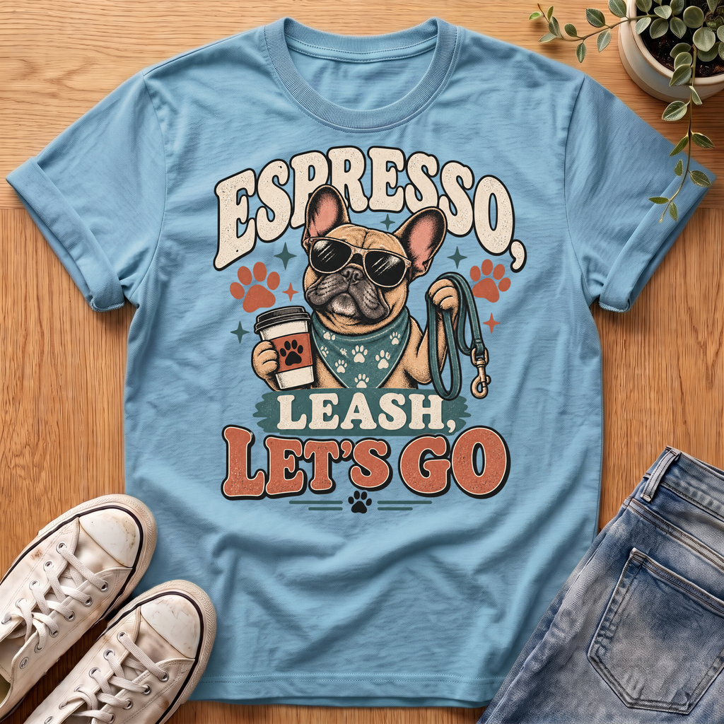 Espresso, Leash, Let's Go T-Shirt