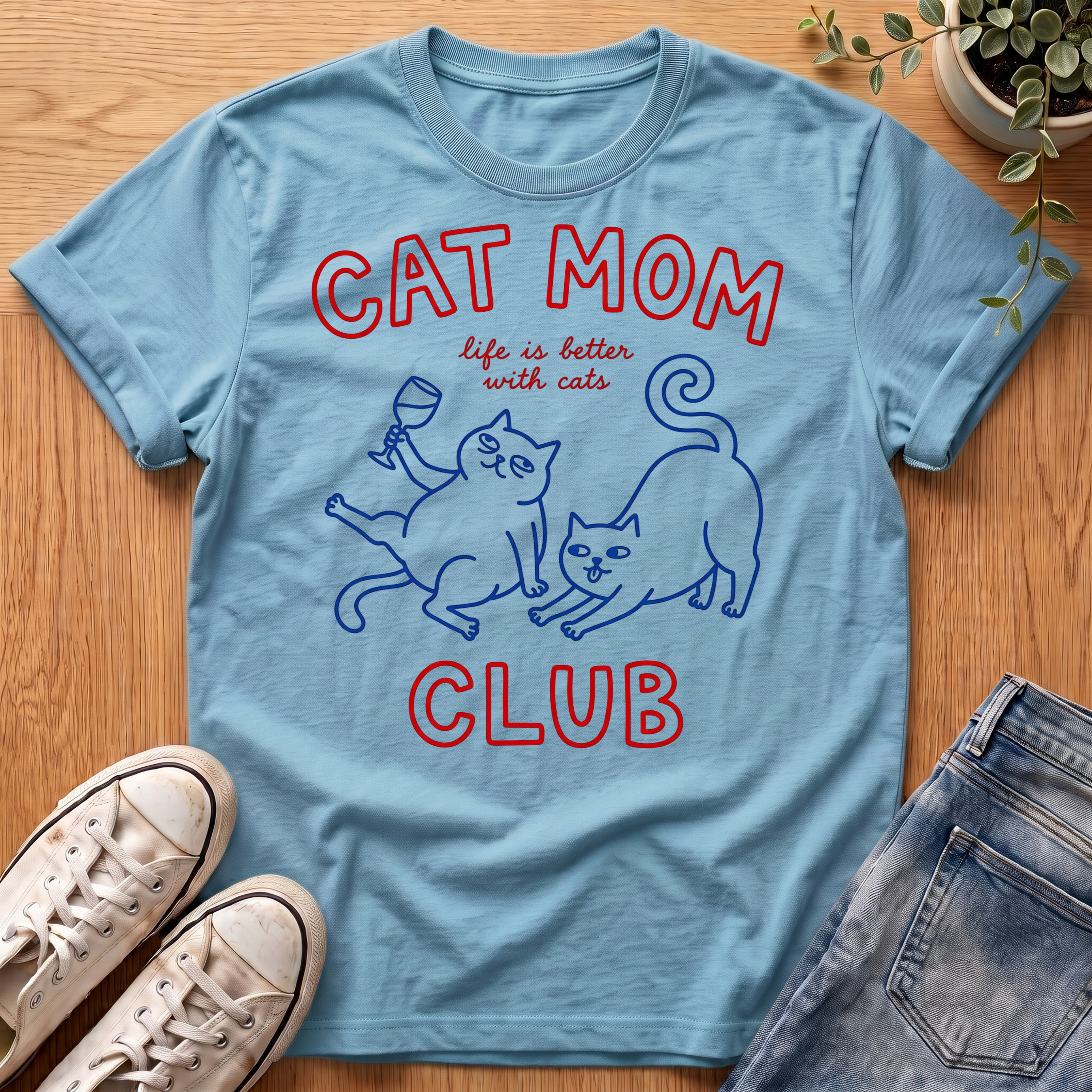 Cat Mom Club T-Shirt