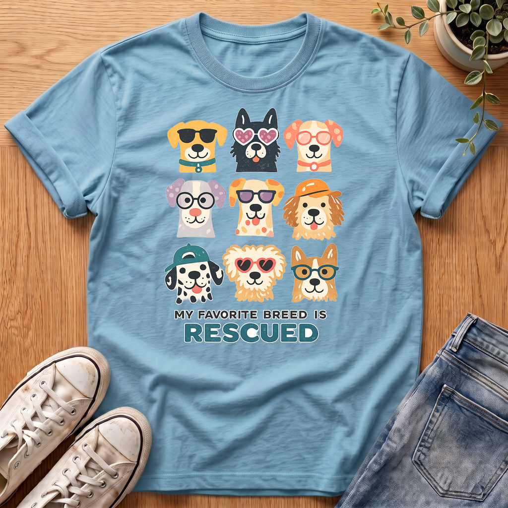 My Favorite Breed Is Rescued T-Shirt
