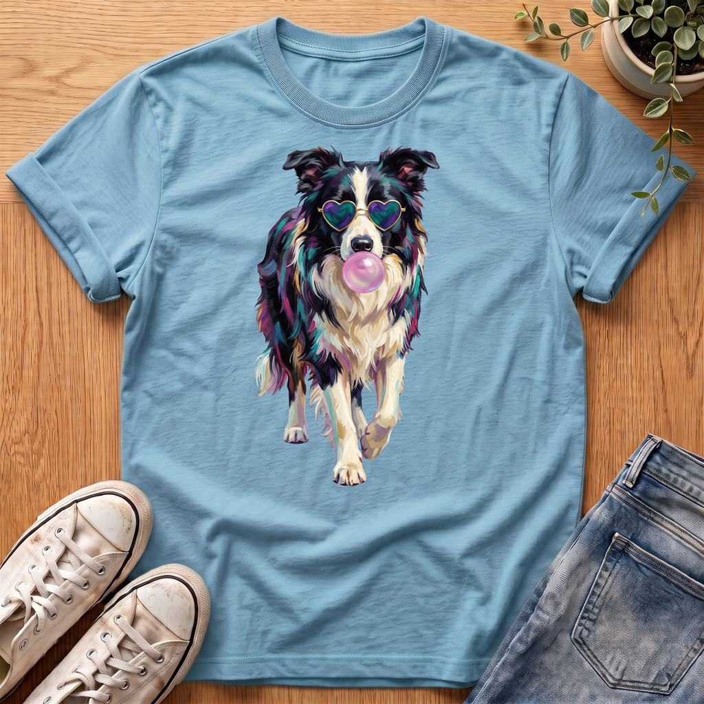 Border Collie Bubblegum T-Shirt