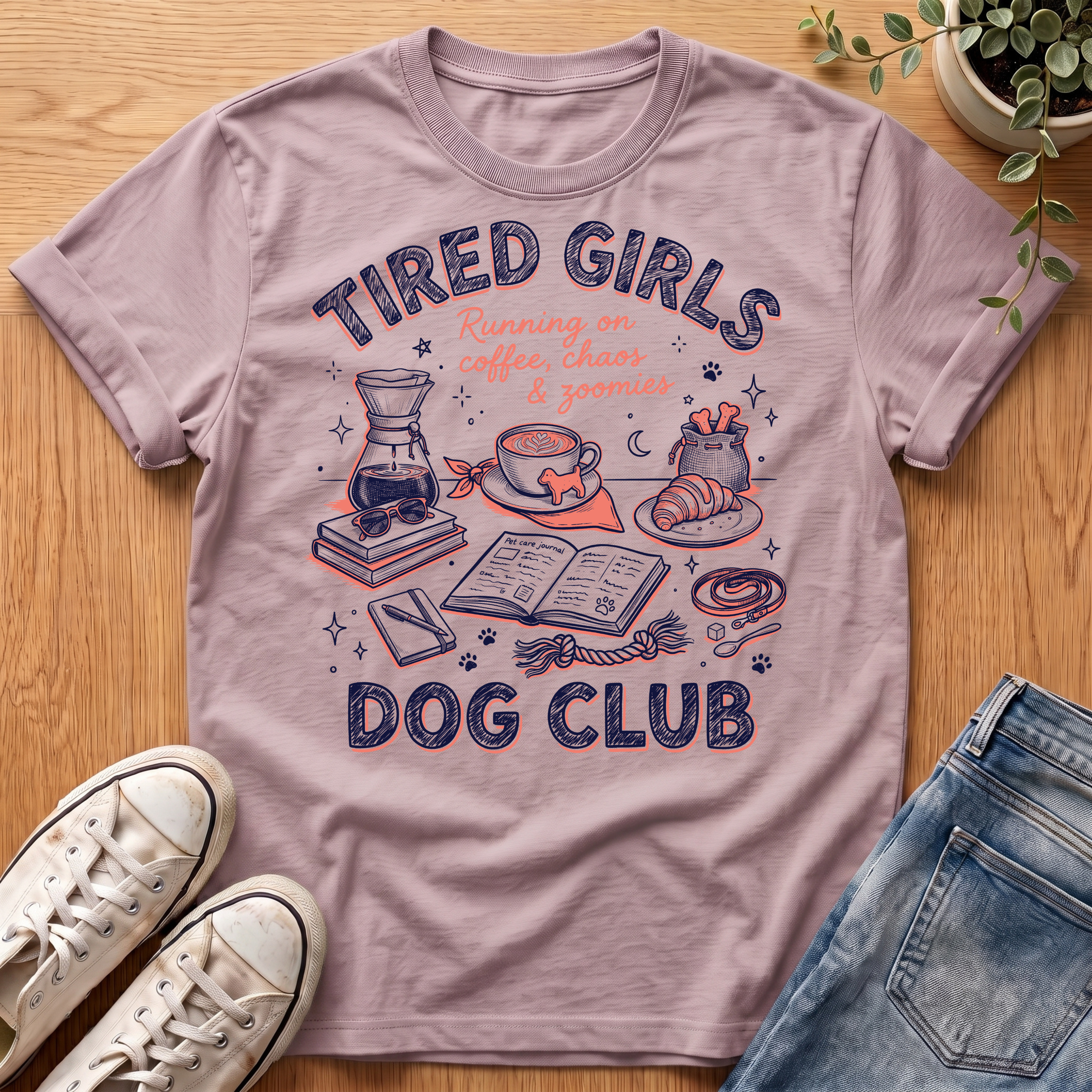 Tired Girls Coffee Run T-Shirt