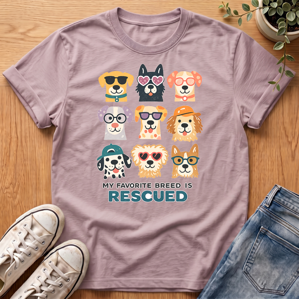 My Favorite Breed Is Rescued T-Shirt