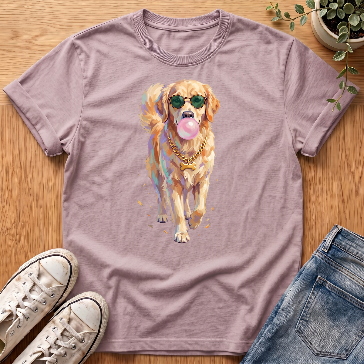 Golden Retriever Bubblegum T-Shirt