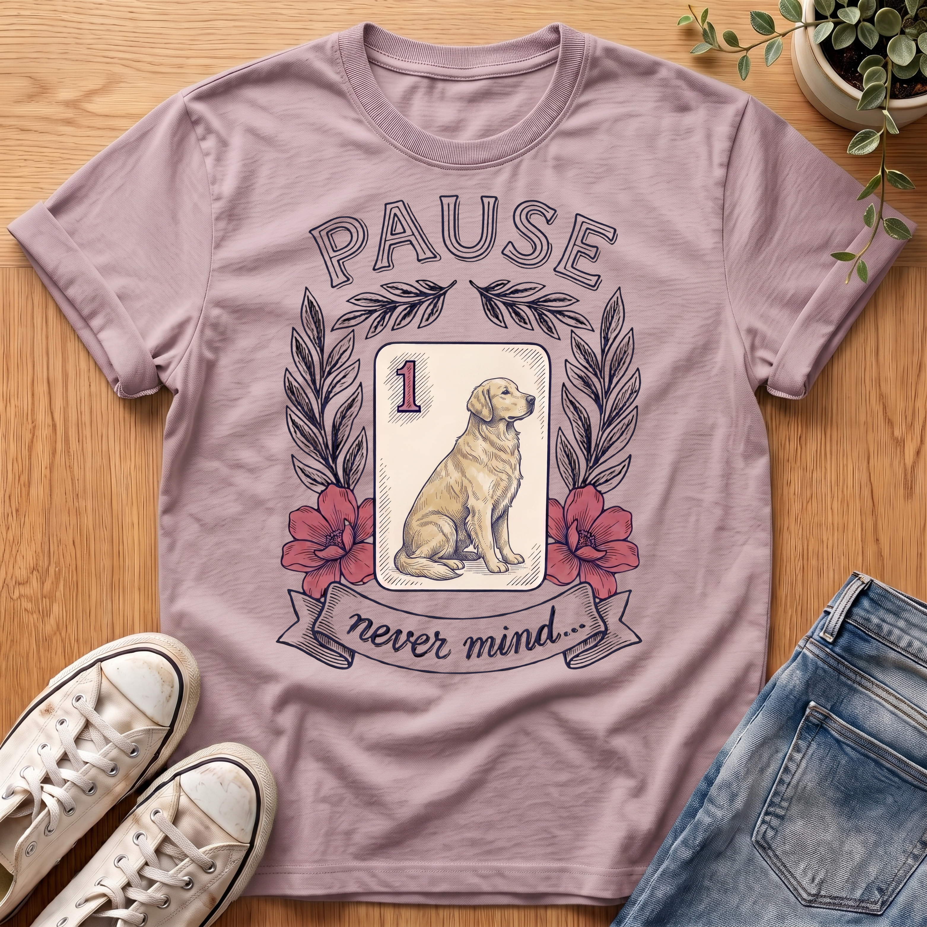Golden Retriever Pause T-Shirt