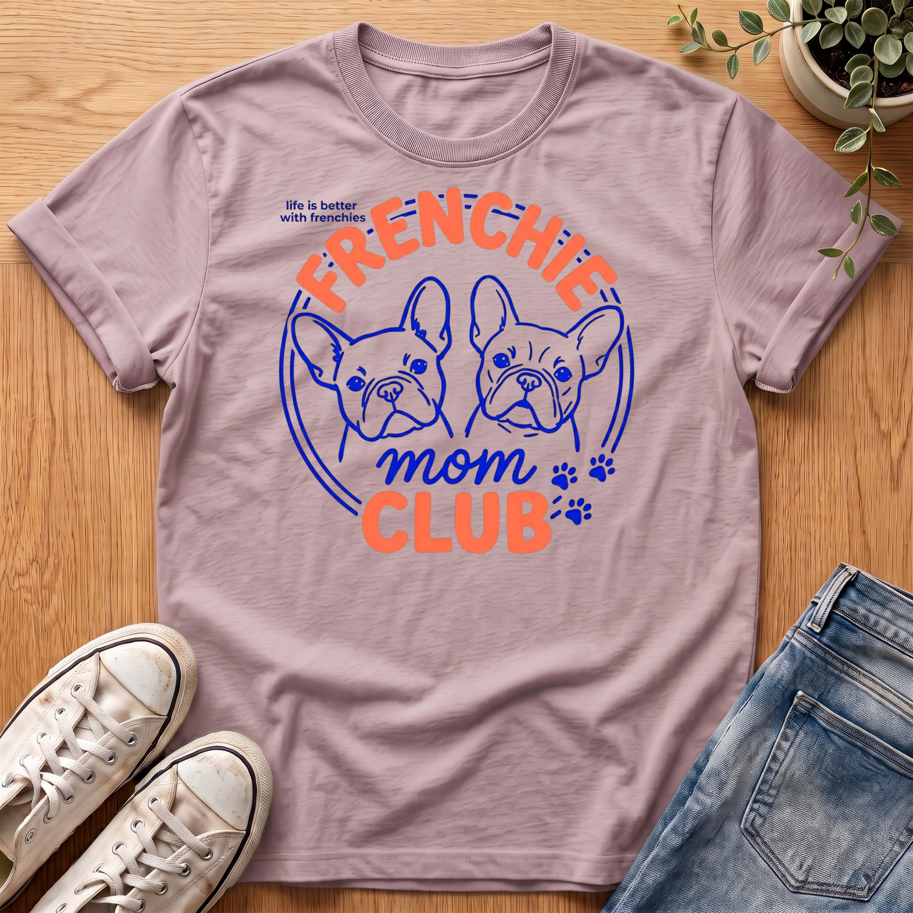 Frenchie Mom Club T-Shirt
