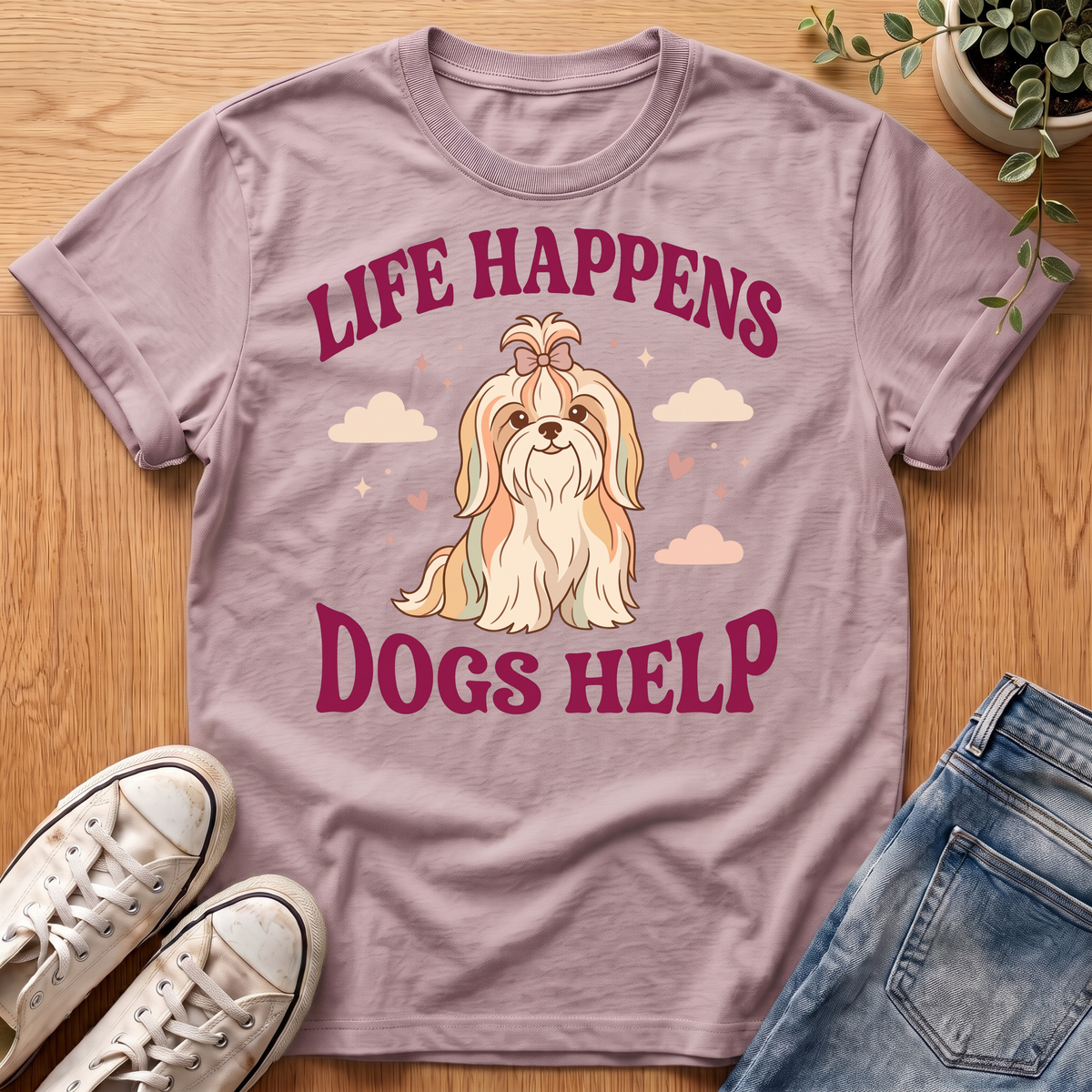 Life Happens Dogs Help T-Shirt