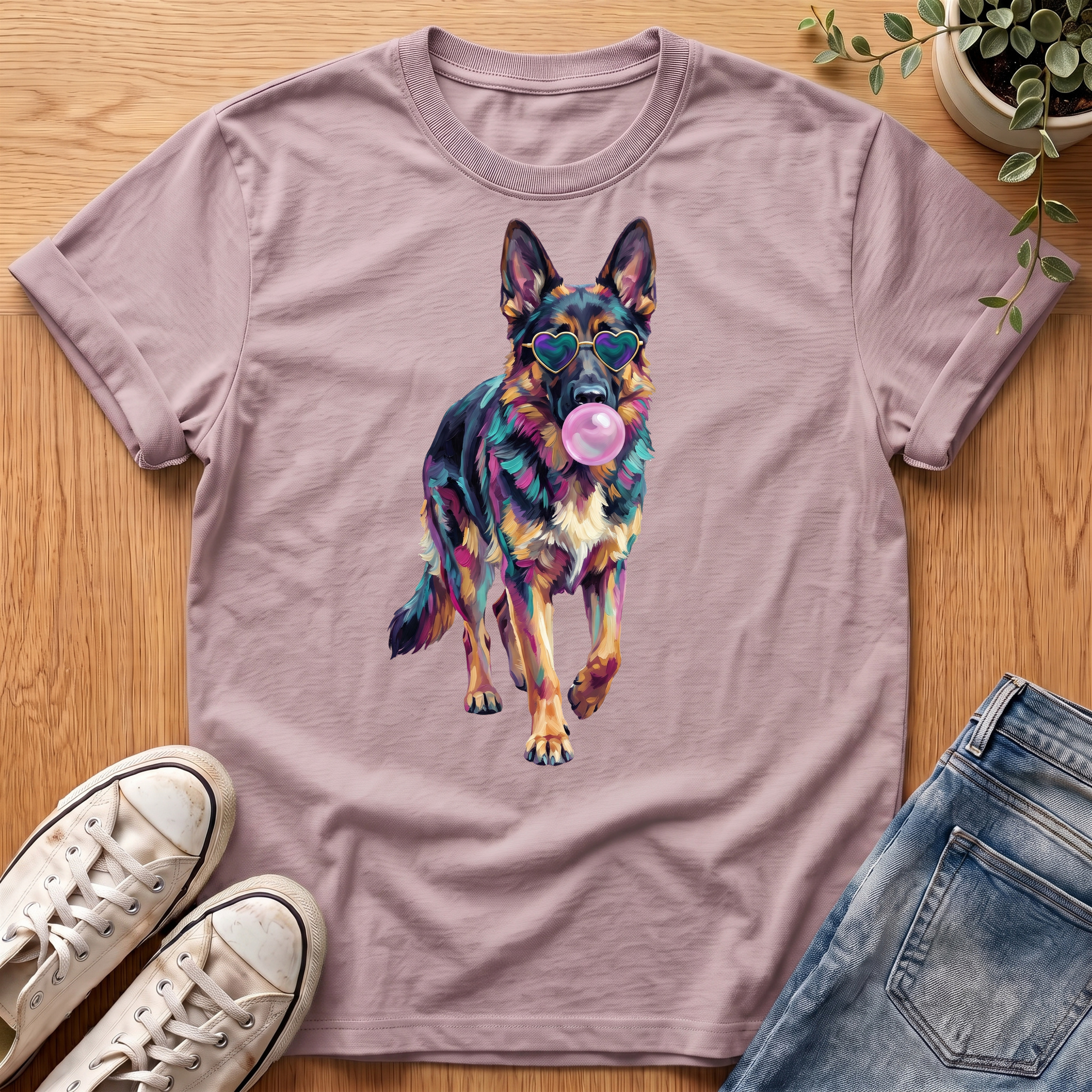 German Sheperd Bubblegum T-Shirt