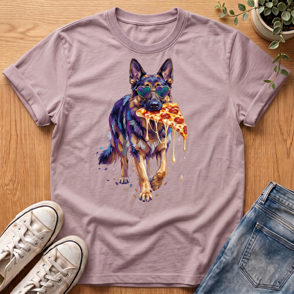 German Shepherd Pizza T-Shirt