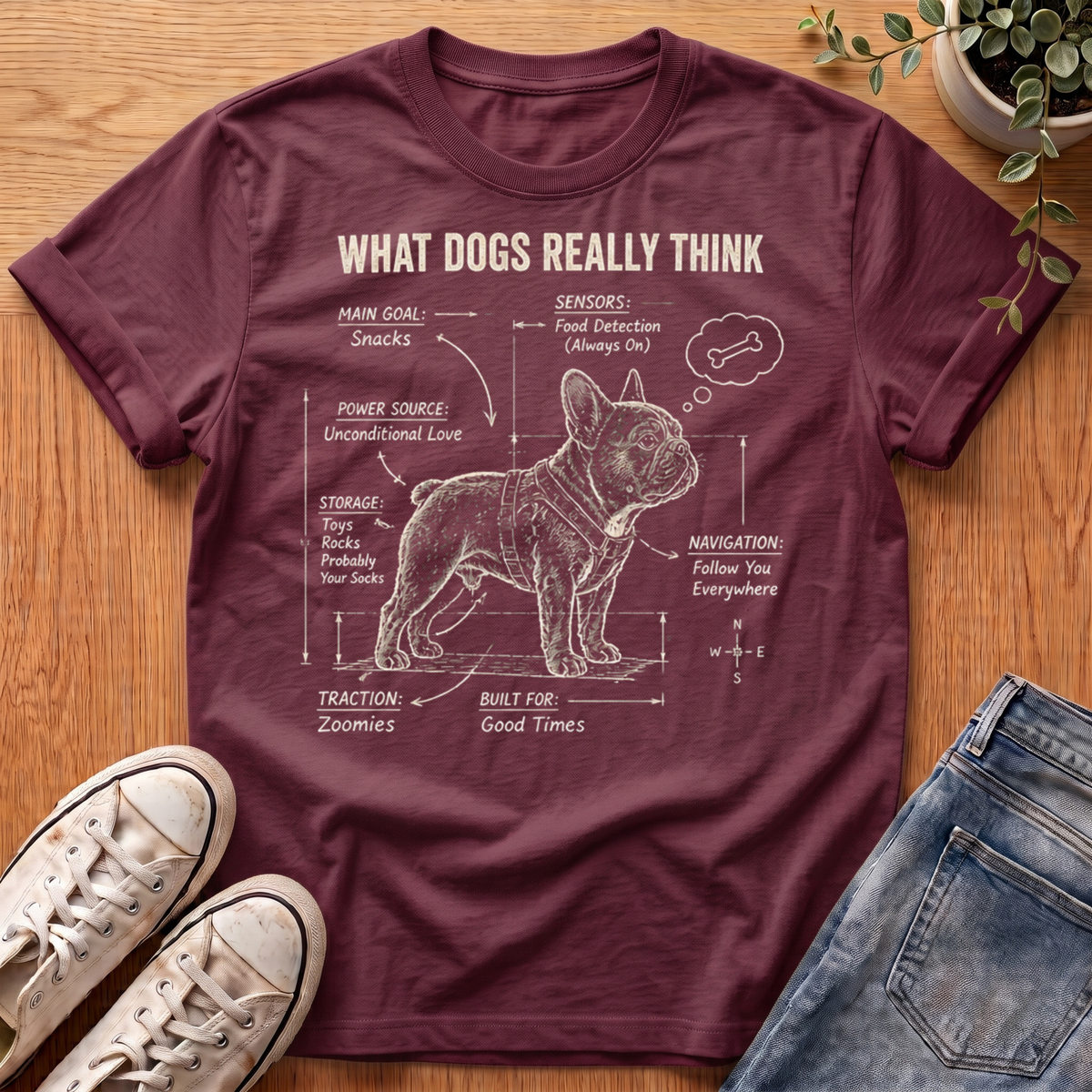 Frenchie What Dogs Really Think T-Shirt
