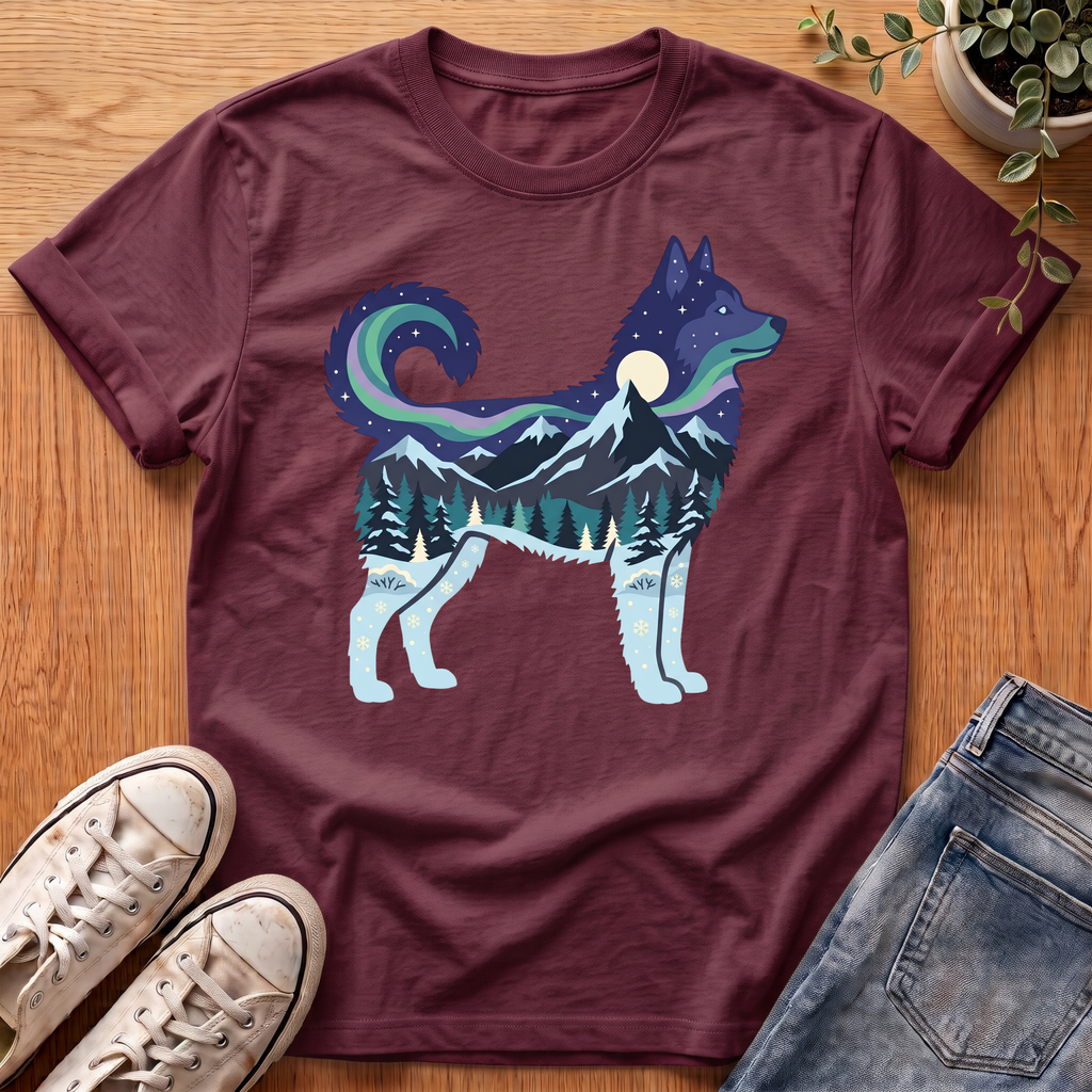 Husky Northern Lights T-Shirt