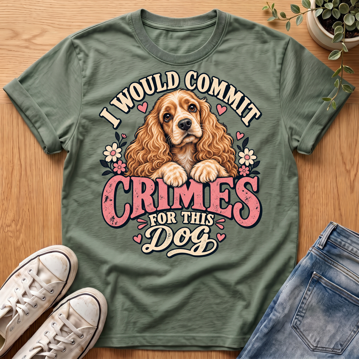 Cocker Spaniel Commit Crimes T-Shirt