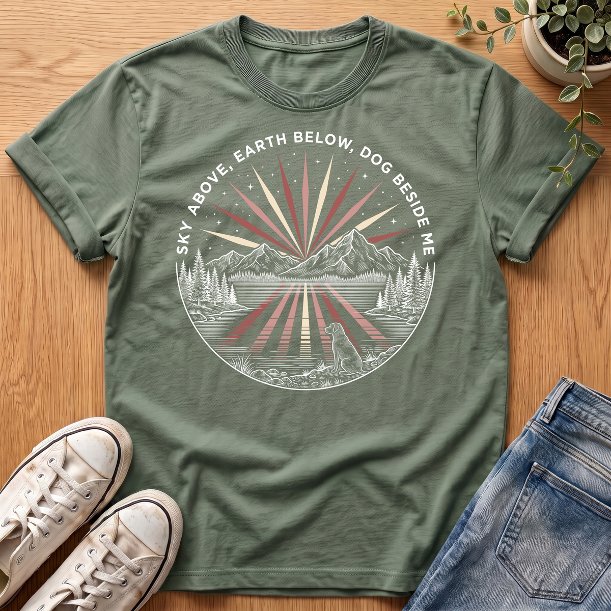 Dog Beside Me T-Shirt