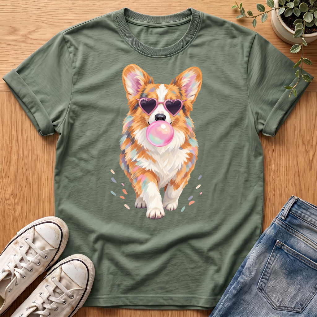 Corgi Bubblegum T-Shirt