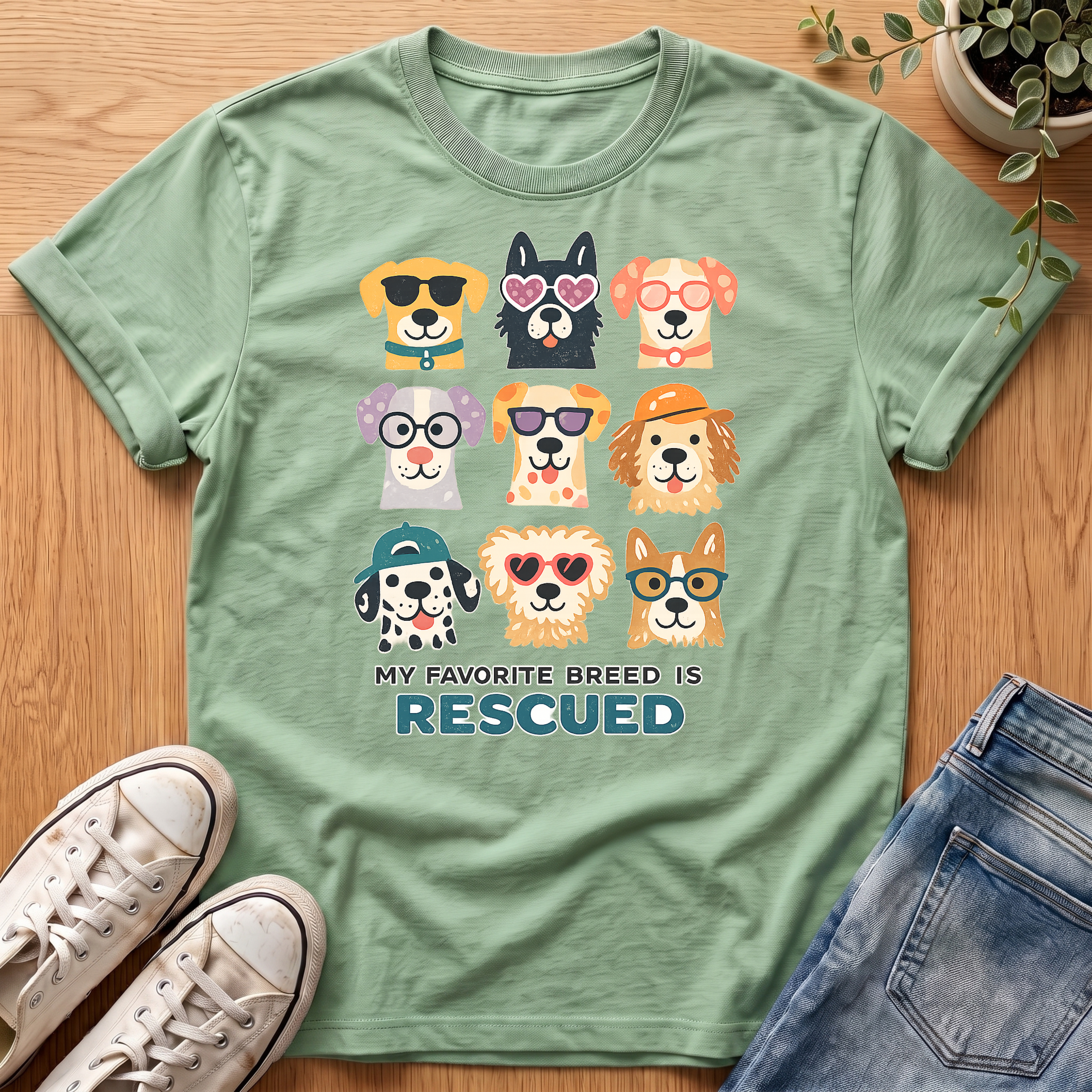 My Favorite Breed Is Rescued T-Shirt