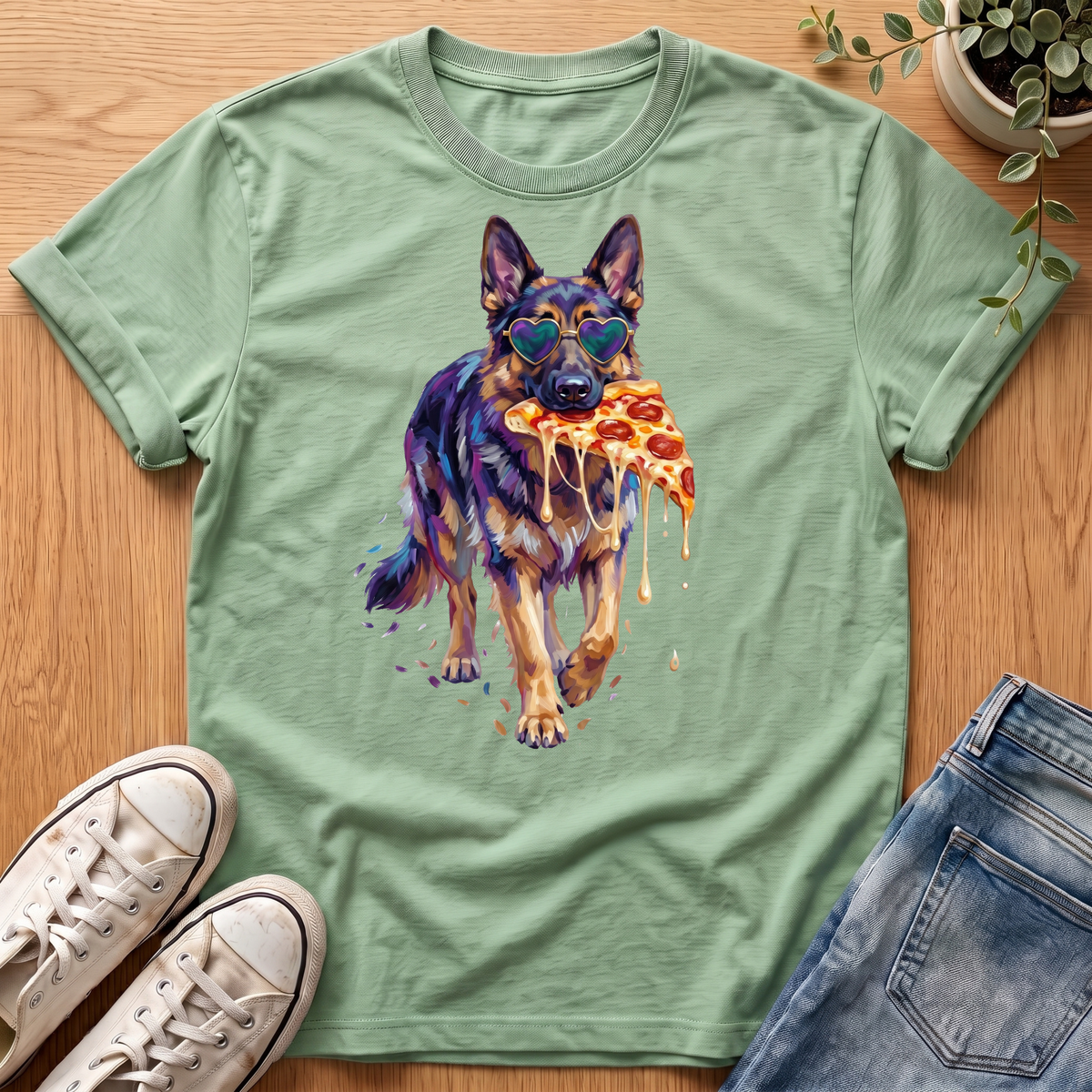 German Shepherd Pizza T-Shirt