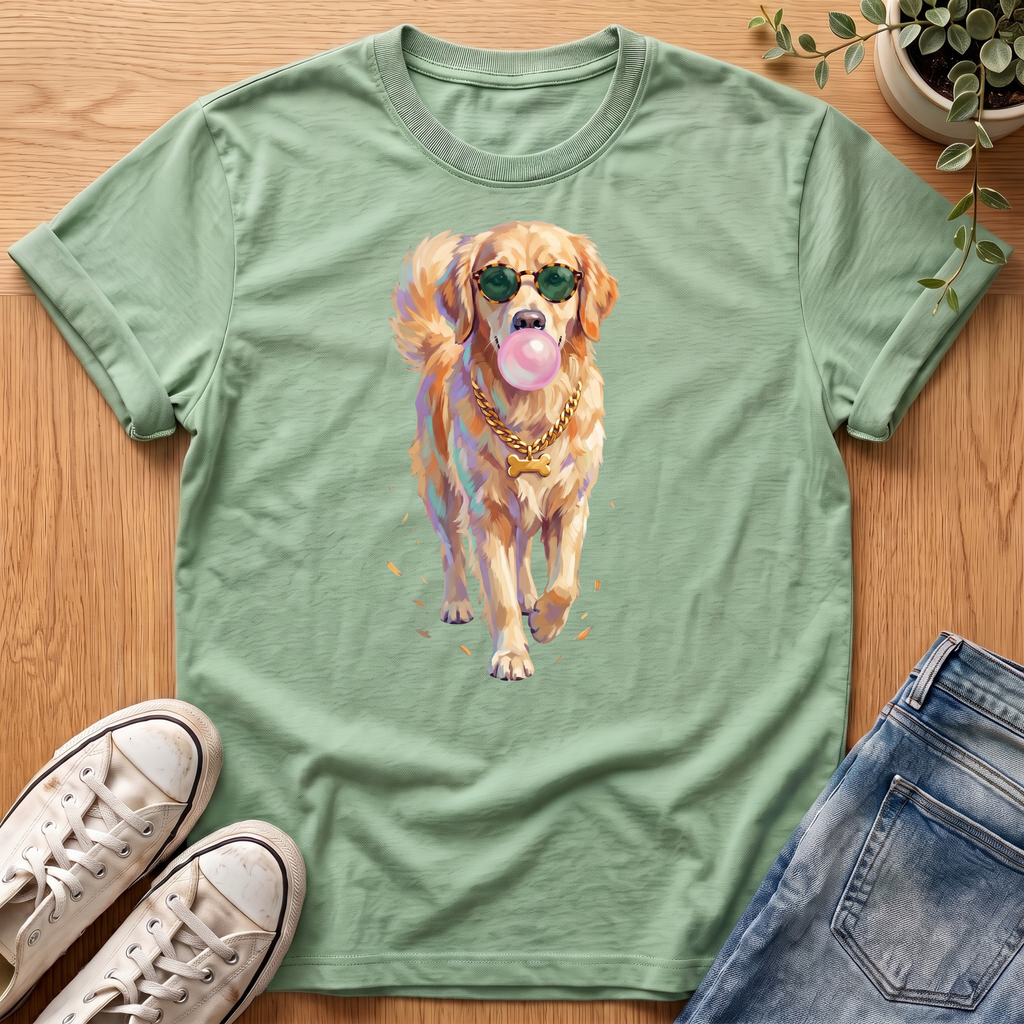 Golden Retriever Bubblegum T-Shirt