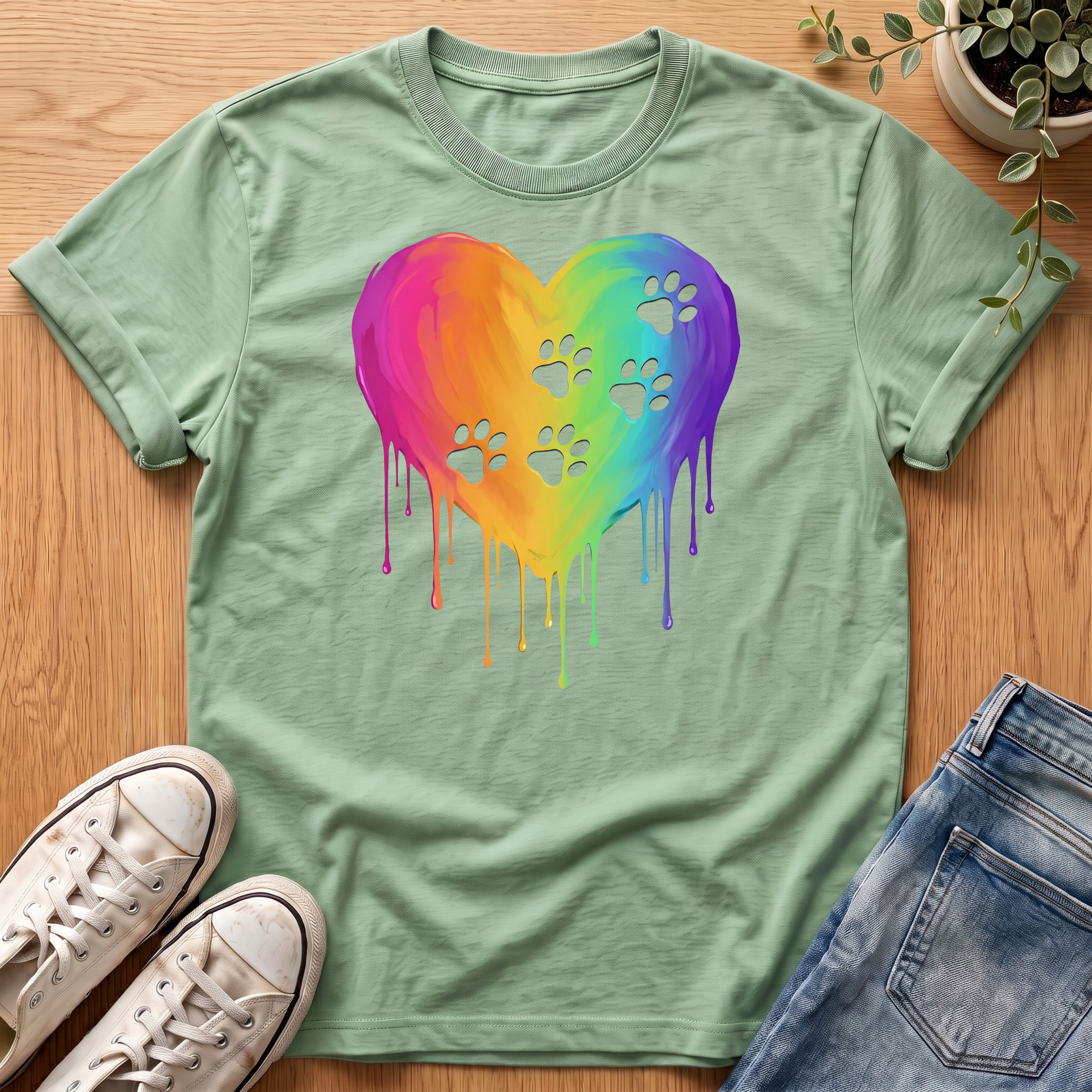 Paw Prints On My Heart T-Shirt