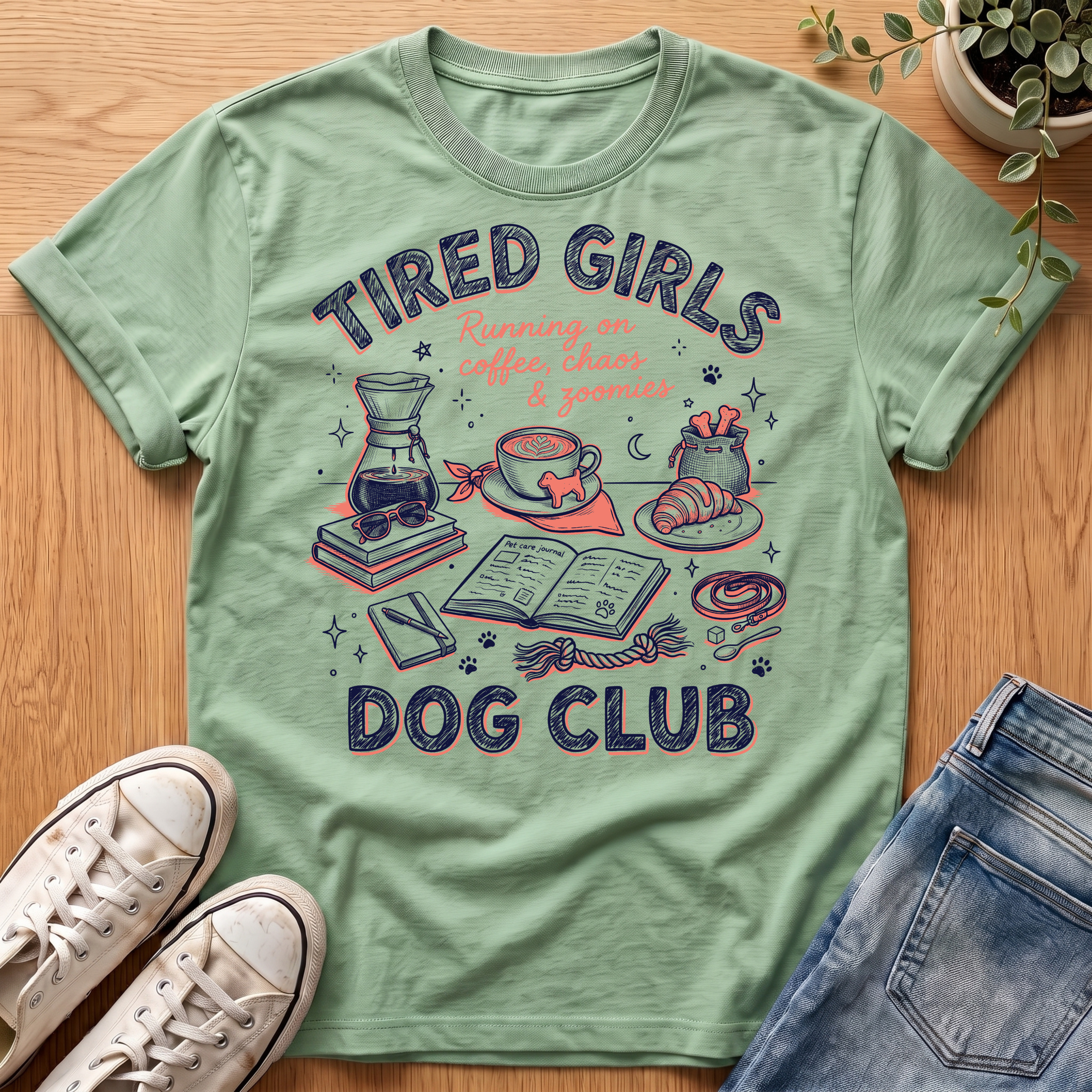 Tired Girls Coffee Run T-Shirt