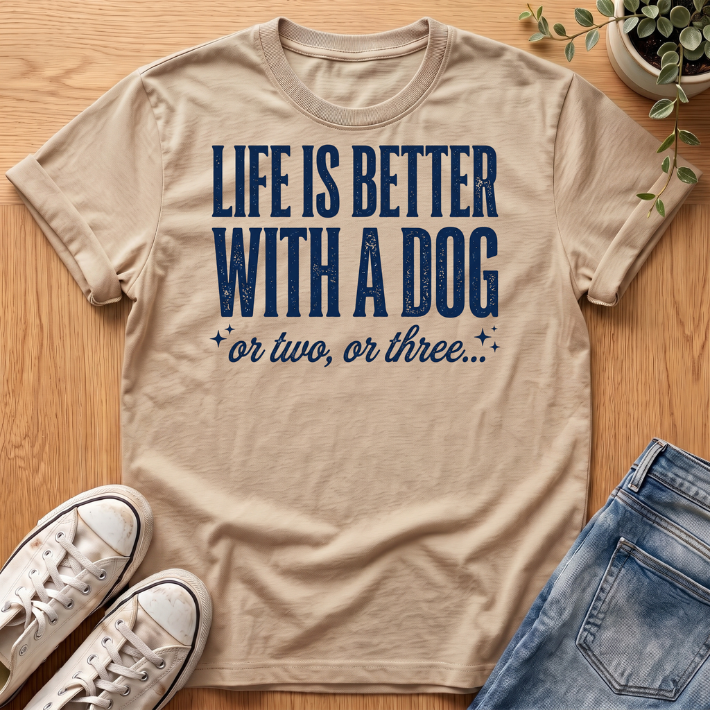 Life Is Better With A Dog T-Shirt