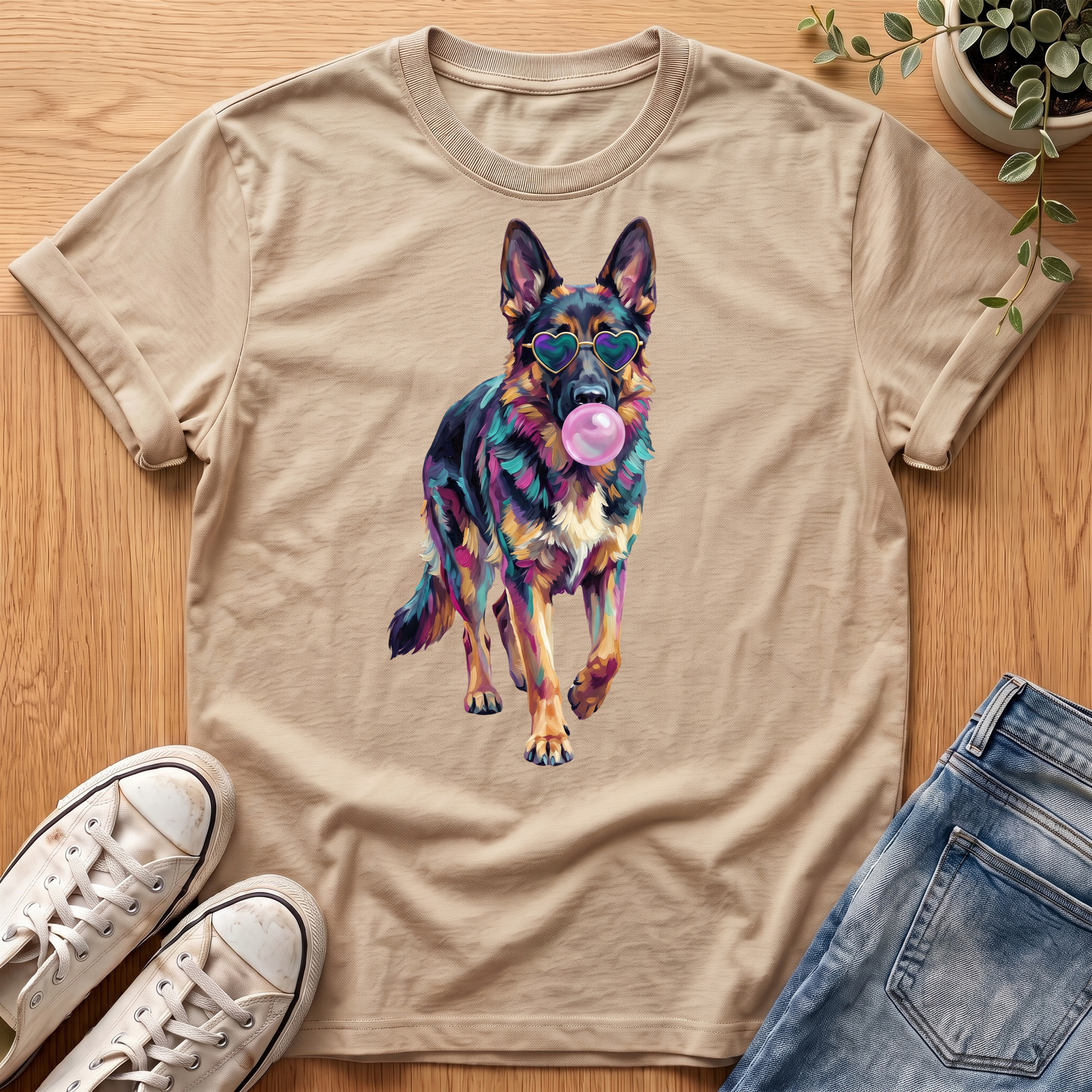 German Sheperd Bubblegum T-Shirt