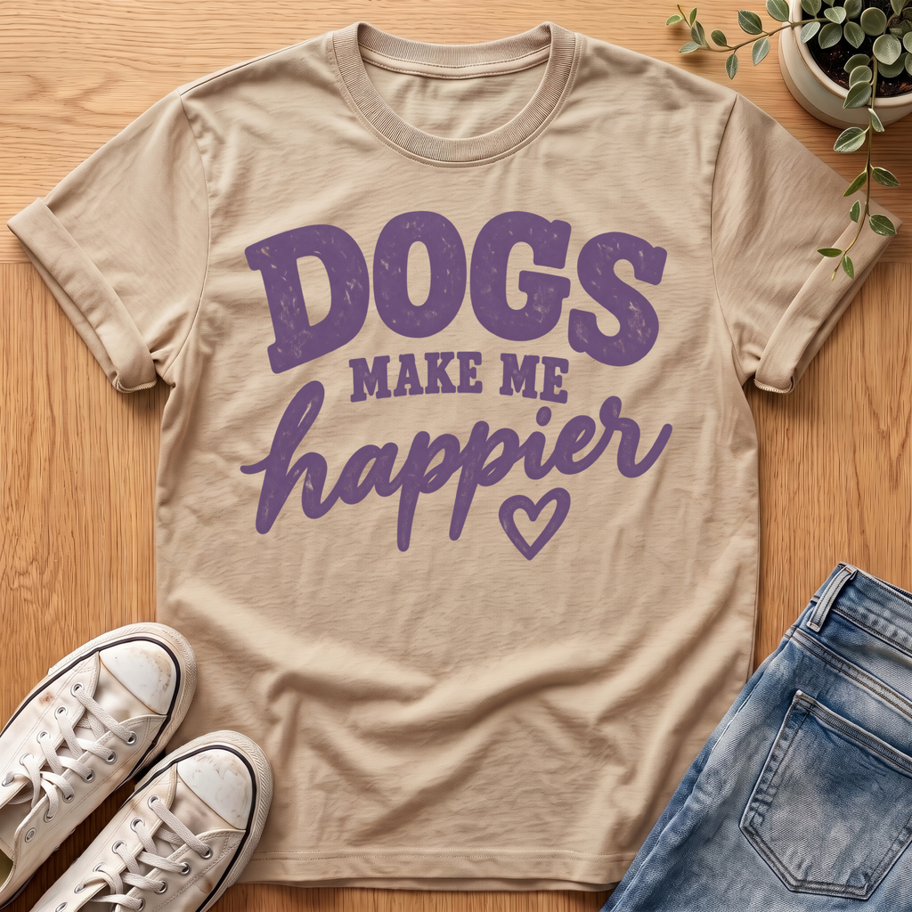 Dogs Make Me Happier T-Shirt