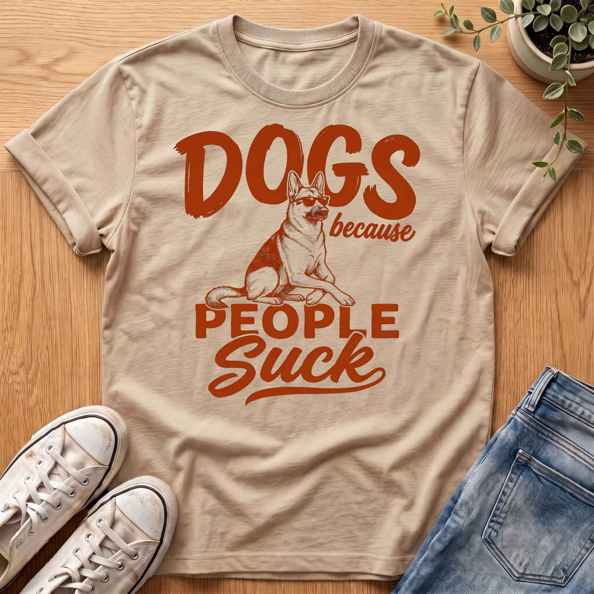Dogs Because People Suck T-Shirt