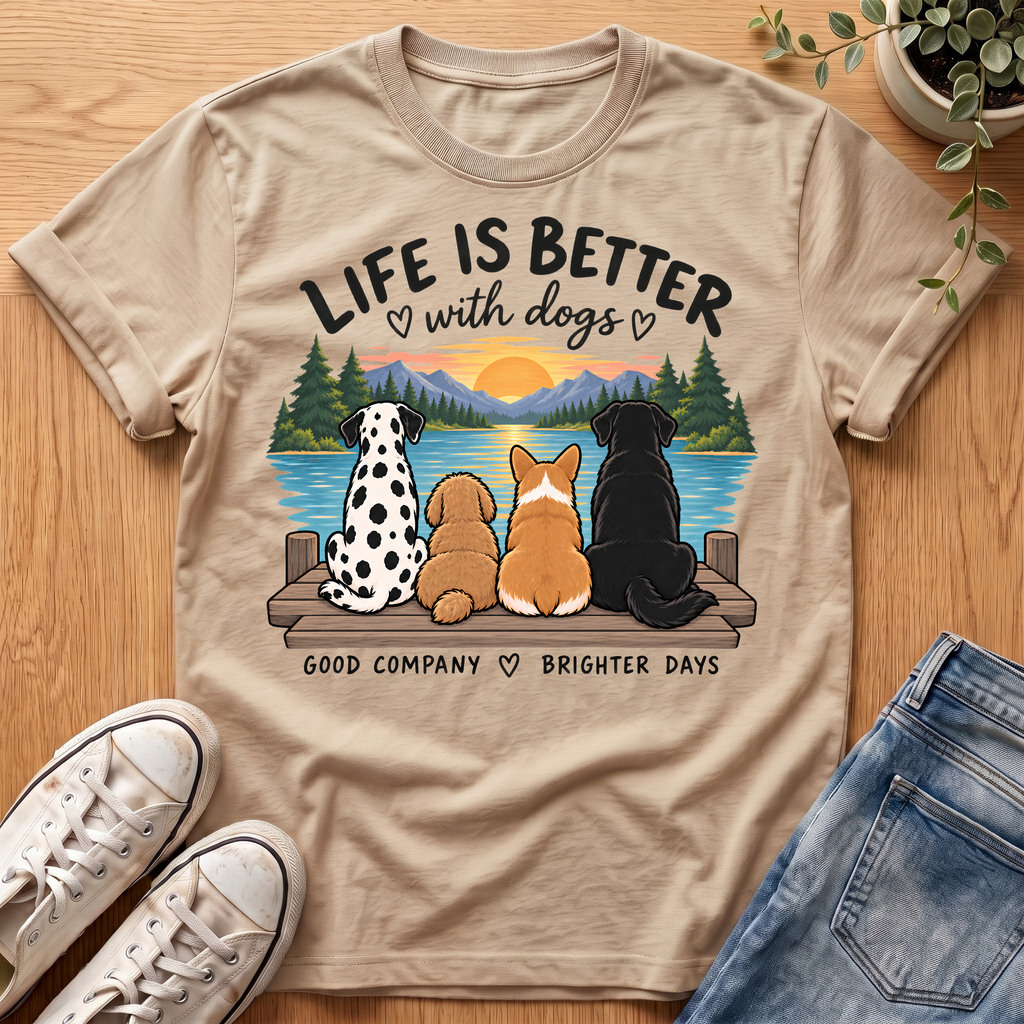 Life Is Better With Dogs T-Shirt