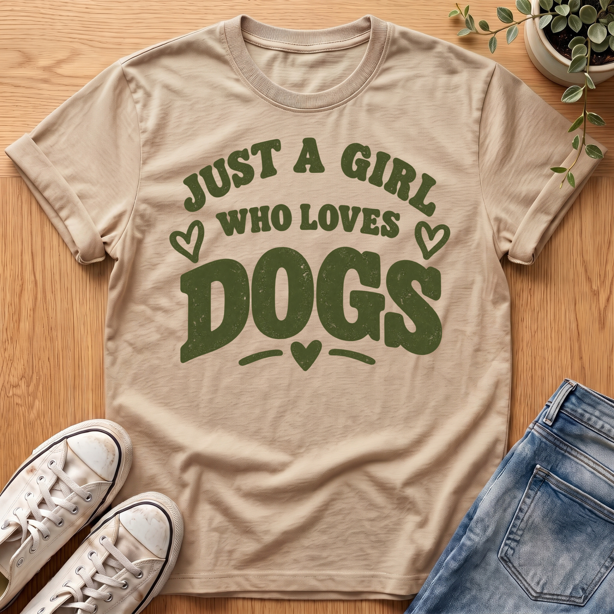 Just A Girl Who Loves Dogs T-Shirt