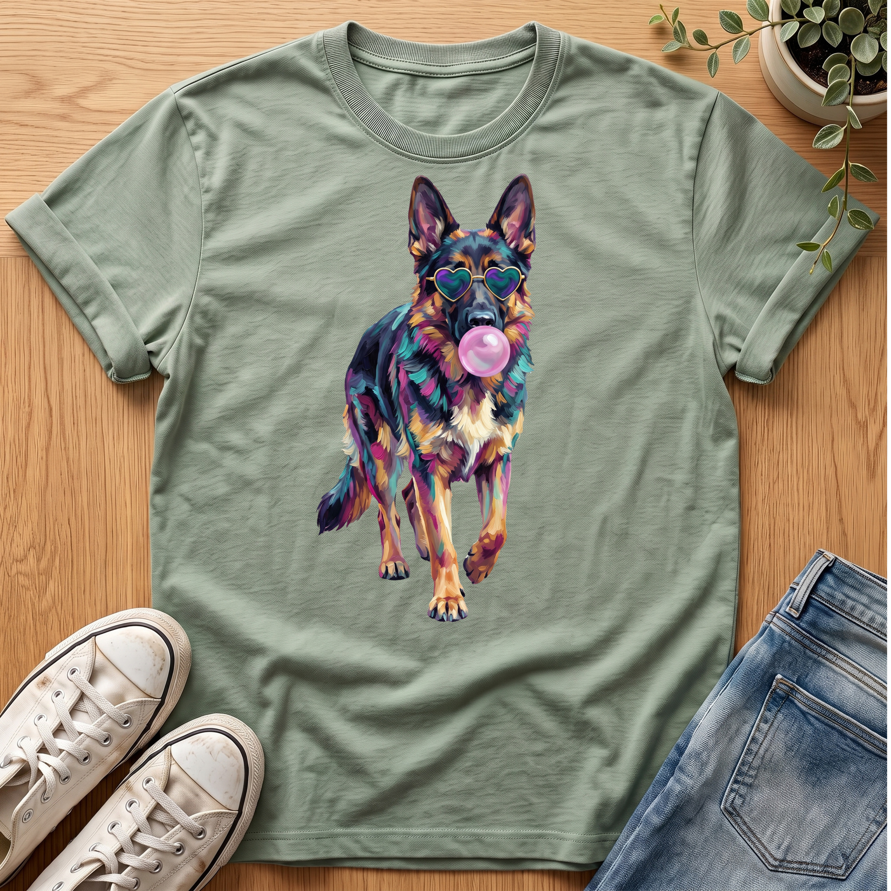German Sheperd Bubblegum T-Shirt