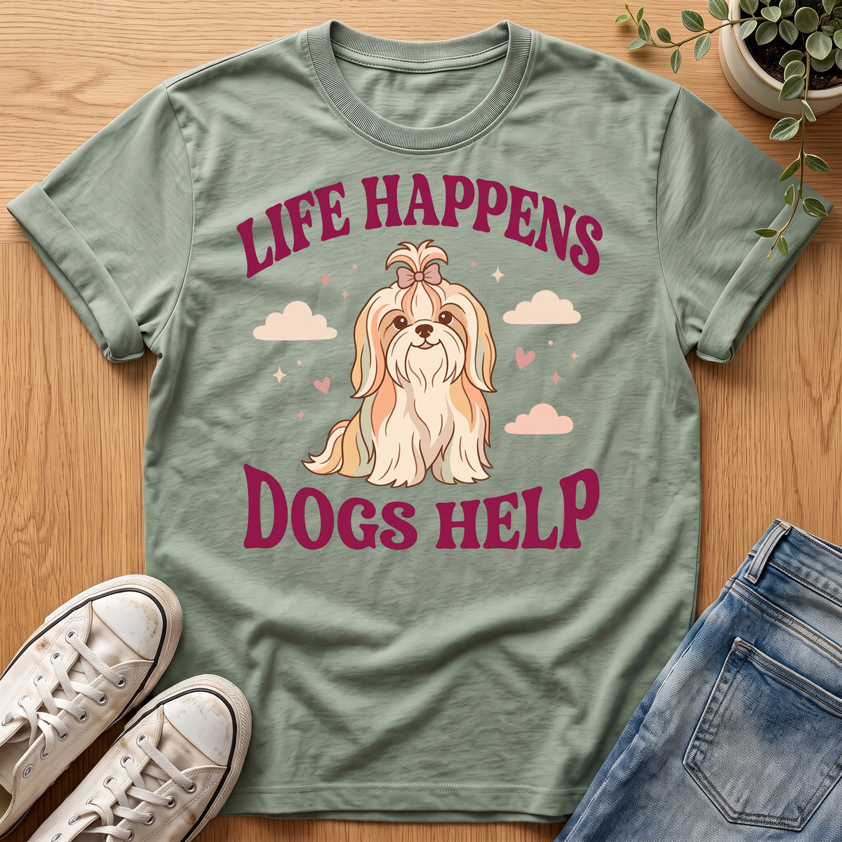Life Happens Dogs Help T-Shirt