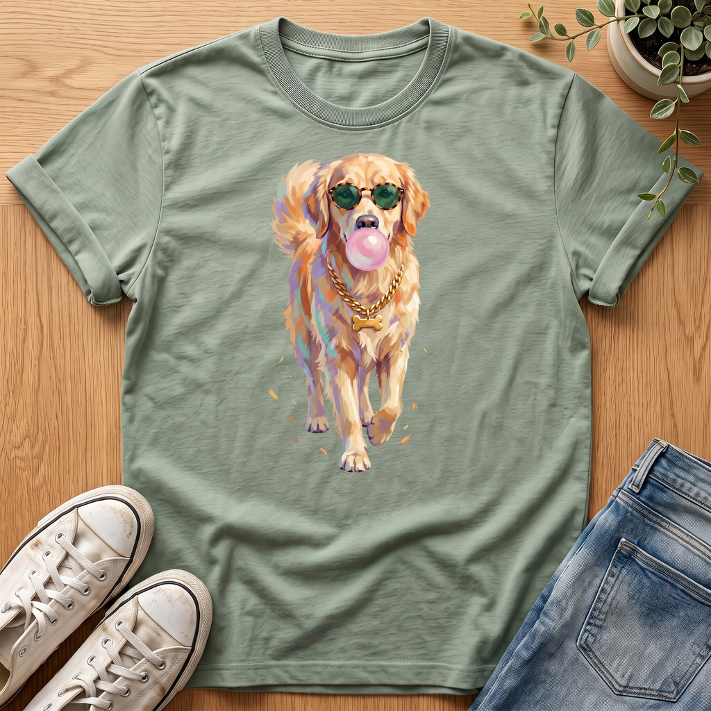 Golden Retriever Bubblegum T-Shirt