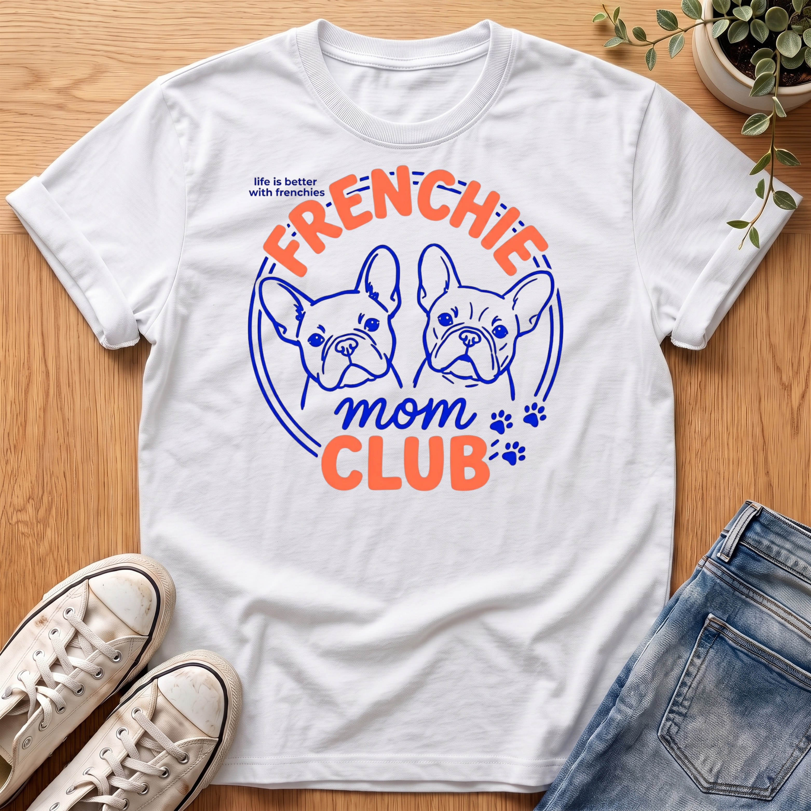 Frenchie Mom Club T-Shirt