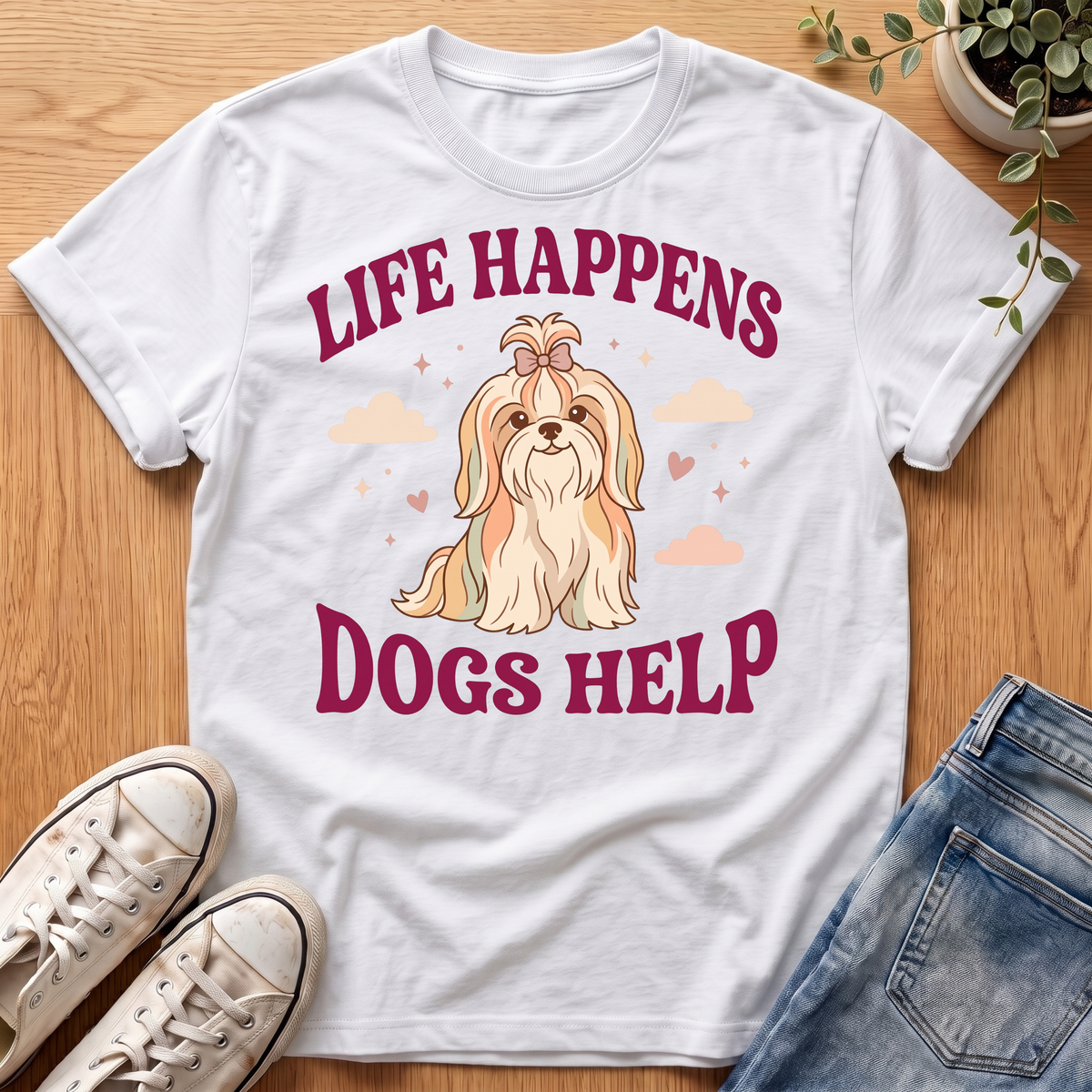 Life Happens Dogs Help T-Shirt