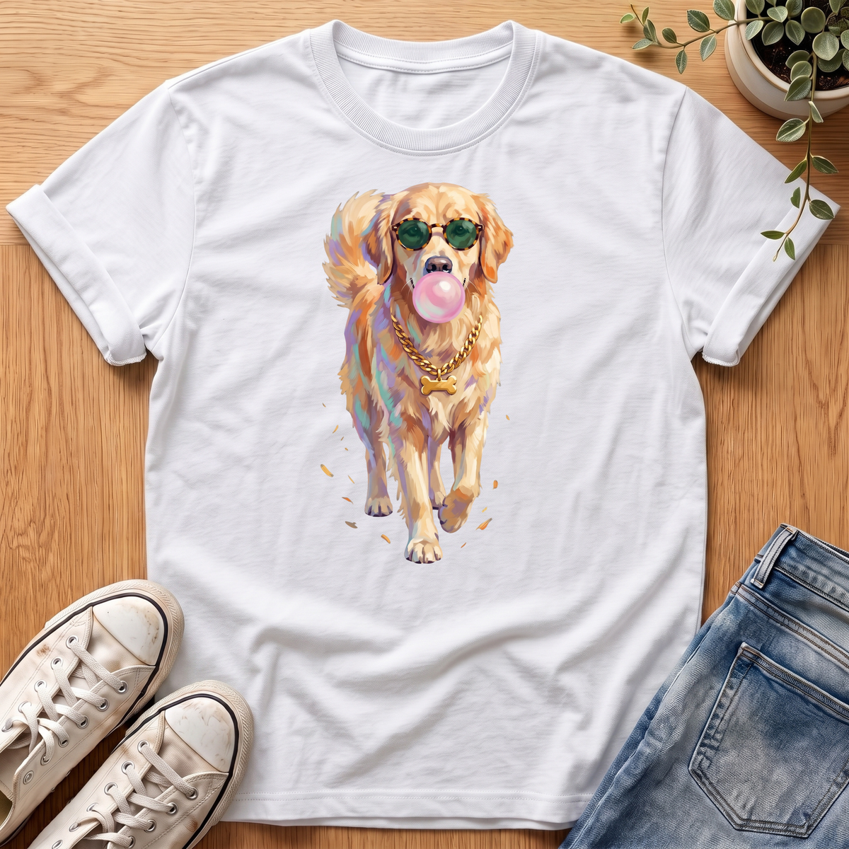 Golden Retriever Bubblegum T-Shirt