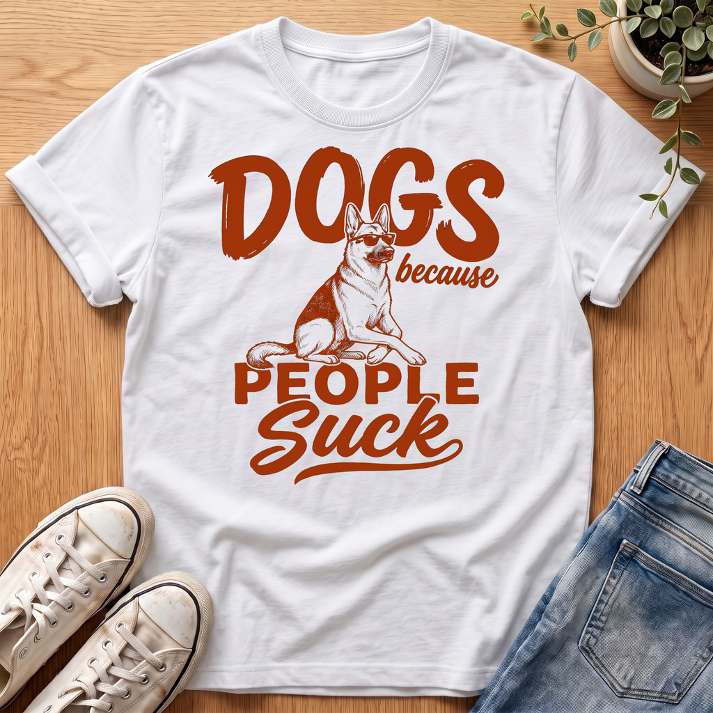 Dogs Because People Suck T-Shirt