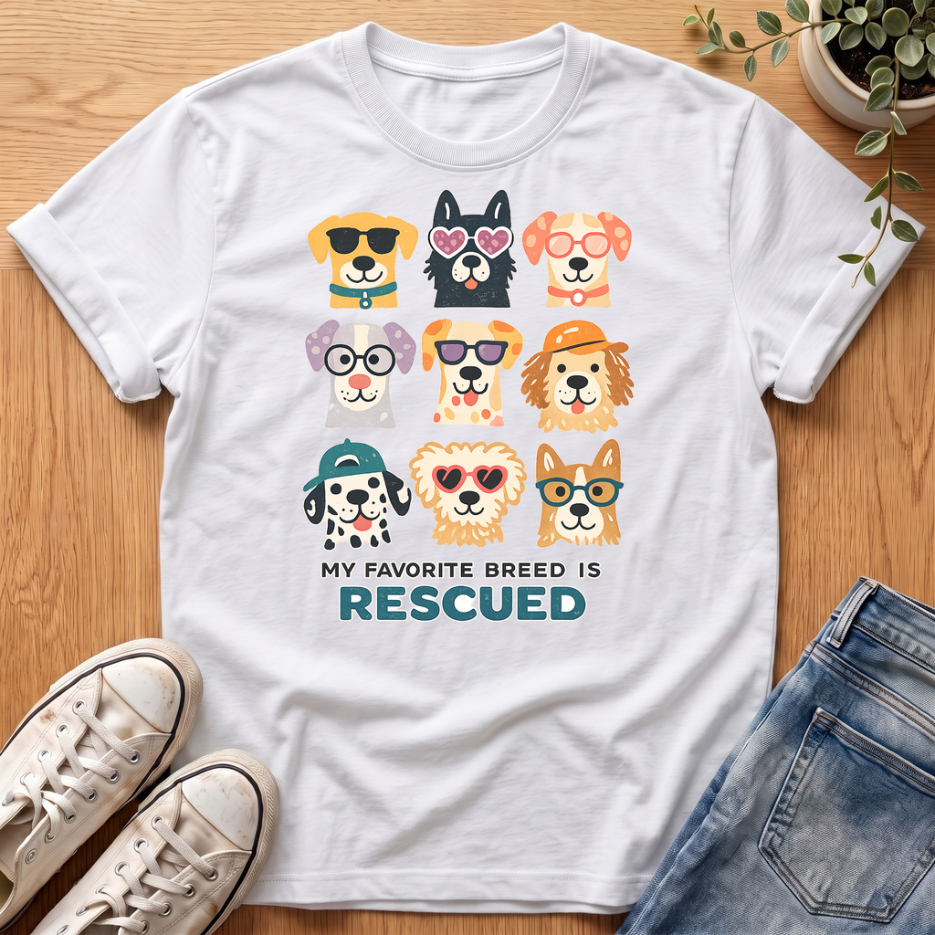 My Favorite Breed Is Rescued T-Shirt