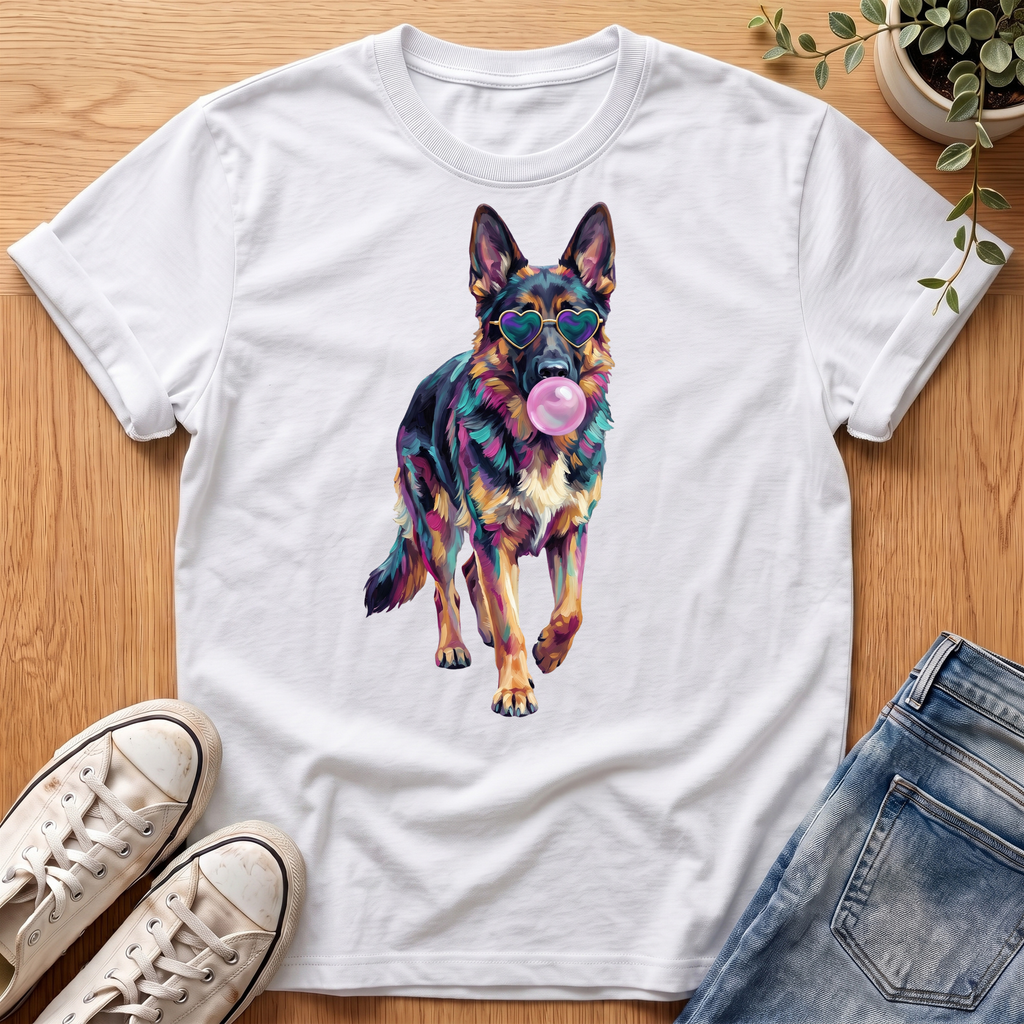 German Sheperd Bubblegum T-Shirt